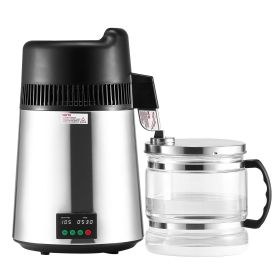 VEVOR Water Distiller, 6L 1.6 Gallon Larger Pure Water Purifier Filter For Home Table Countertop, 900W Glass Pot Distilled Maker