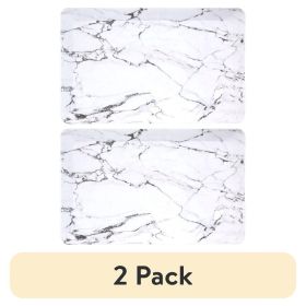 (2 pack)Anti-Fatigue Ultimate Comfort Kitchen Mat, Marble, 32"W x 20"L